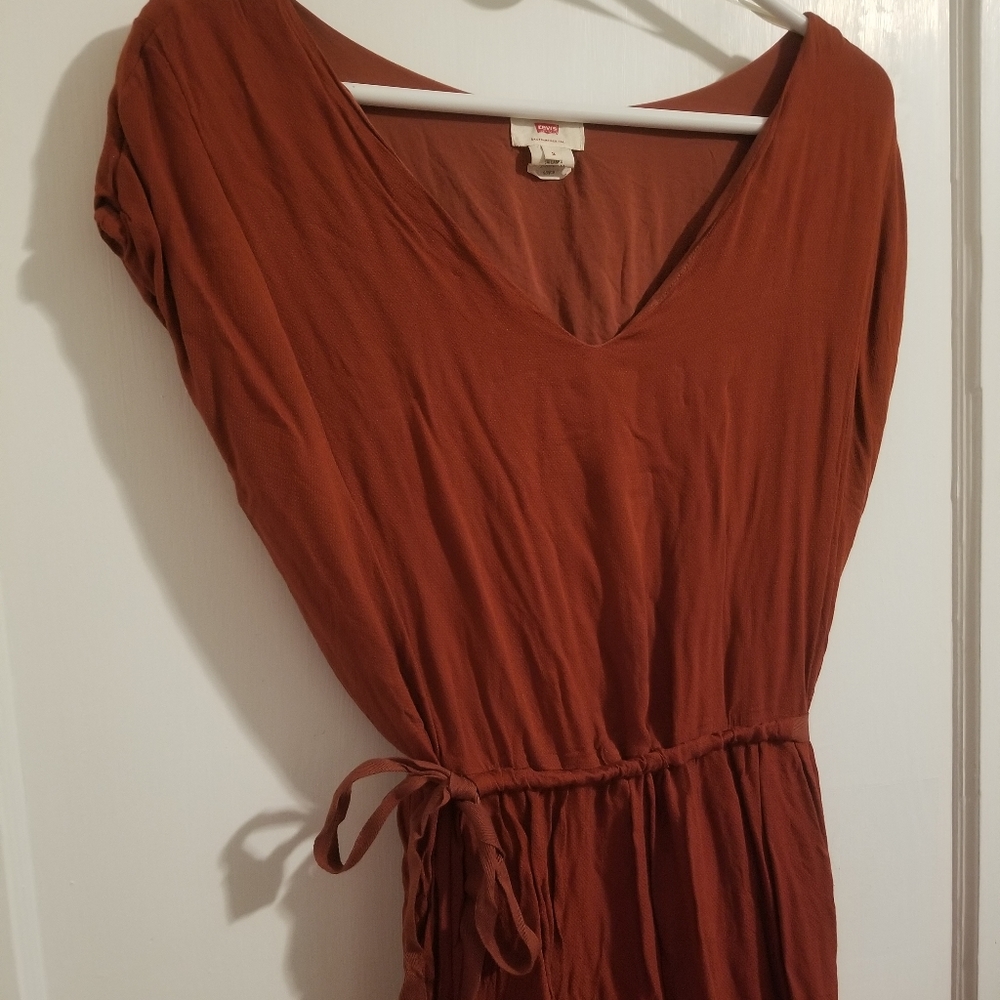 Levi's Burnt Henna Rayon Hobo Dress Size Small